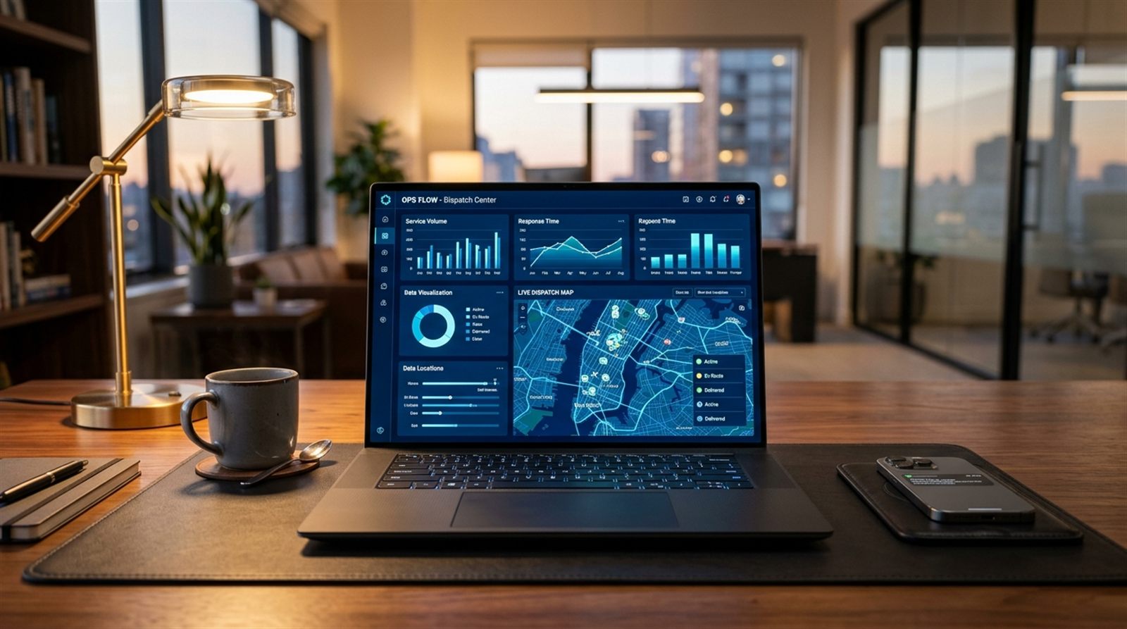 Elevation Creative Custom CRM Operations Platform on Executive Desk